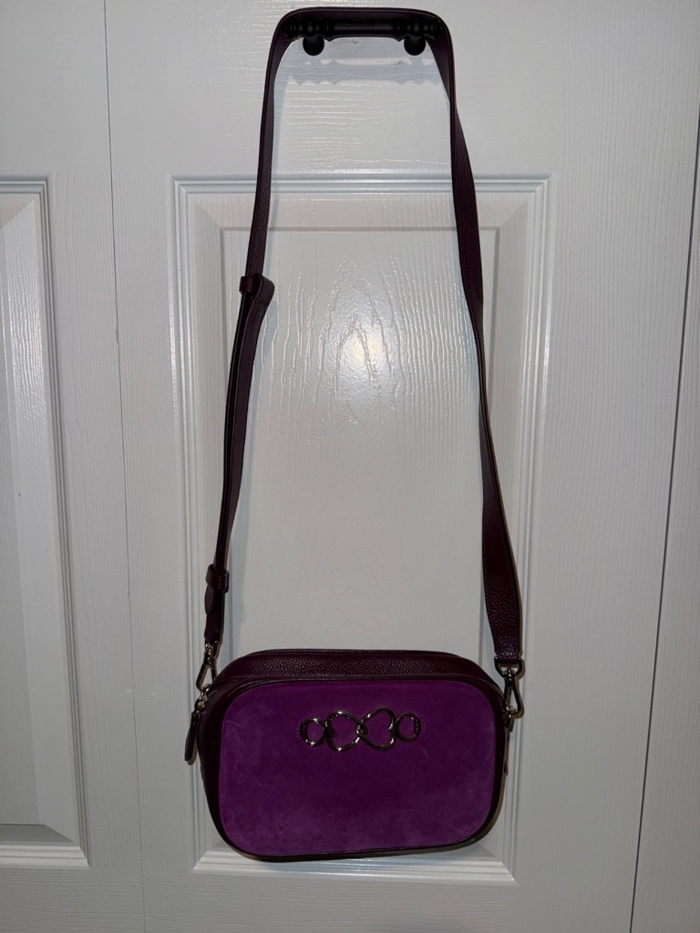 Kate Spade Purple Crossbody Suede and Leather Shoulder Bag